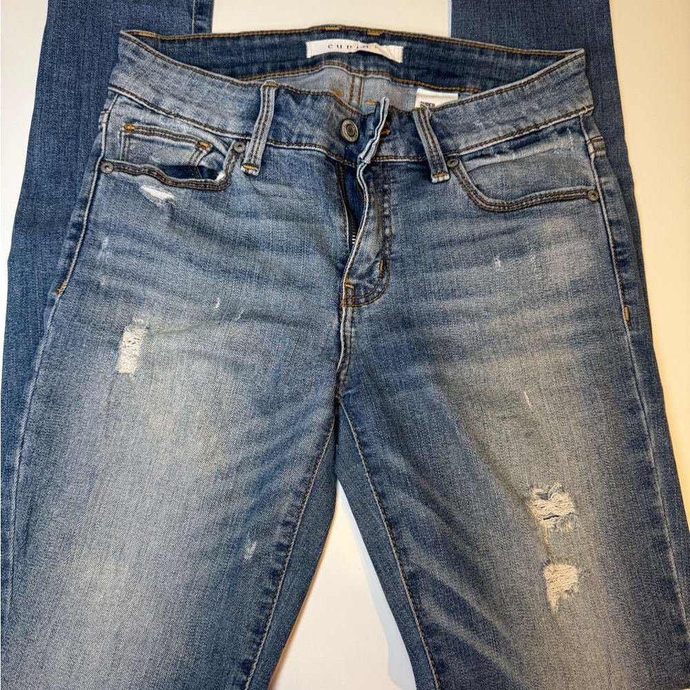Women's Blue Distressed Jeans